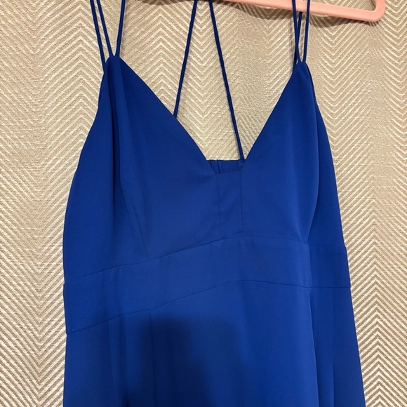 Express Blue Babydoll Skater Spaghetti Strap Chiffon Summer Dress, SZ 12 - Picture 3 of 13